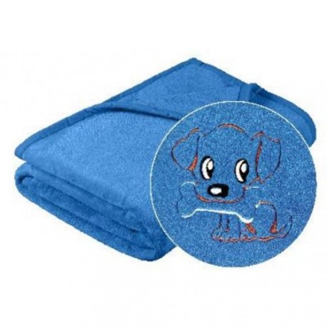 Mikro dětská deka modrá/výšivka