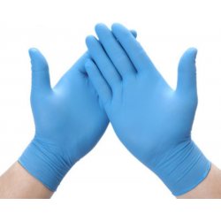 H2O COOL Jednorázové nitrilové vyšetřovací rukavice modré síla 4 g 100 ks