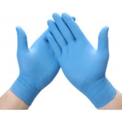 MAXTER Jednorázové nitrilové vyšetřovací rukavice modré  100 ks